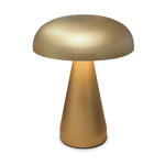 Imagen de LAMPARA de mesa 3w Bremen Hongo Acero Dorado USB Ø15 base 8cm 20h cm