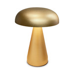 Imagen de LAMPARA de mesa 3w Bremen Hongo Acero Dorado USB Ø15 base 8cm 20h cm