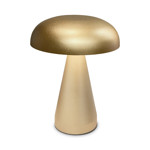 Imagen de LAMPARA de mesa 3w Bremen Hongo Acero Dorado USB Ø15 base 8cm 20h cm