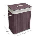 Imagen de Cesto de Ropa Bambú RECTANGULAR GRANDE 40x30x55cm
