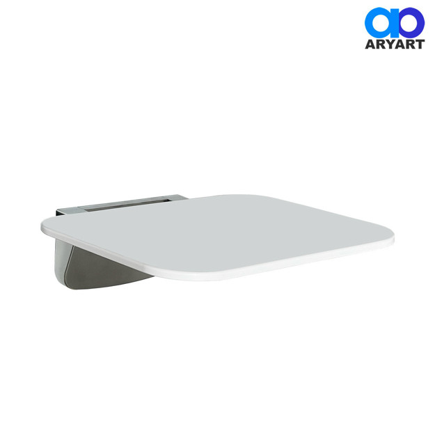 Imagen de ASIENTO para Ducha Rebatible Aluminio Blanco 38x43.5x49.5cm H