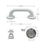 Imagen de AGARRADERA 20cm Bronce BLANCA