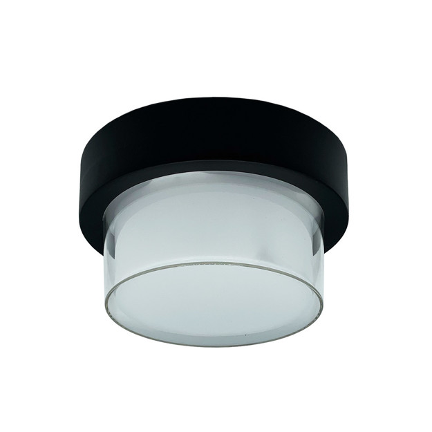 Imagen de APLIQUE 15w Led Red. c/Base Frio Negro 17cm Ø / H:10cm