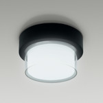 Imagen de APLIQUE 15w Led Red. c/Base Frio Negro 17cm Ø / H:10cm