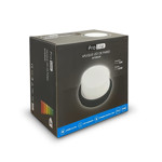 Imagen de APLIQUE 15w Led Red. c/Base Frio Negro 17cm Ø / H:10cm