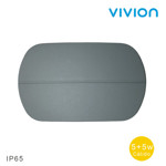 Imagen de APLIQUE Led 5+5W p/Escalera Oval Gris Calido 18x11cm