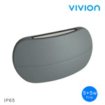 Imagen de APLIQUE Led 5+5W p/Escalera Oval Gris Frio 18x11cm