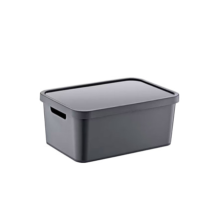 Imagen de CAJA Organizadora Plastica c/Tapa Gris 26x18x11cm h