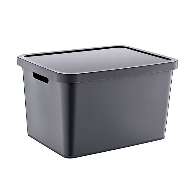 Imagen de CAJA Organizadora Plastica c/Tapa Gris 28x37x22cm h