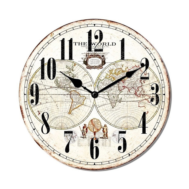 Imagen de RELOJ de Pared Mapa Mundi Ø29x3.5cm