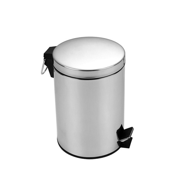 Imagen de PAPELERA 3 Lts Redonda con Pedal Acero Ø17cm x 26cmH