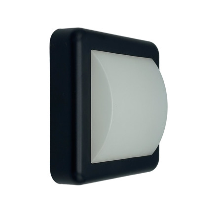 Imagen de APLIQUE Pared 4w Led Entero Cuadrado Calido Negro 14x14x5 cm
