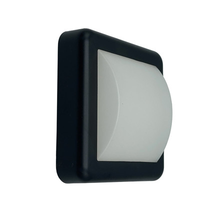 Imagen de APLIQUE Pared 4w Led Entero Cuadrado Frio Negro 14x14x5 cm