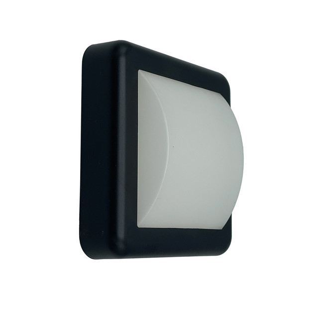 Imagen de APLIQUE Pared 4w Led Entero Cuadrado Frio Negro 14x14x5 cm