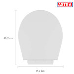 Imagen de ASIENTO Acolchado con Tapa PP Blanco Rigido Soft Close