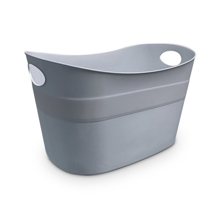 Imagen de CESTO Multiuso c/Asas Liso Gris