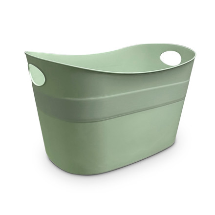 Imagen de CESTO Multiuso c/Asas Liso Verde Agua