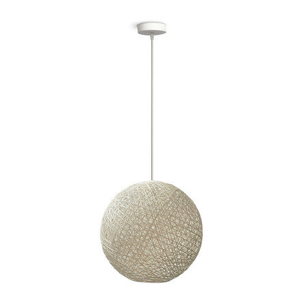 Imagen de COLGANTE 1 Luz Capullo Blanco Grande E27 Esfera 40Ø cm