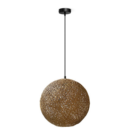 Imagen de COLGANTE 1 Luz Capullo Madera Grande E27 Esfera 40Ø cm