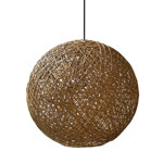 Imagen de COLGANTE 1 Luz Capullo Madera Grande E27 Esfera 40Ø cm