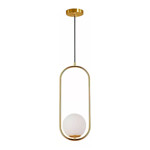 Imagen de Colgante Zurich 1 Luz e27 Dorado con Vidrio 20x50cm.