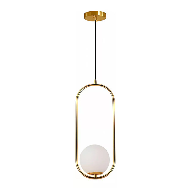 Imagen de Colgante Zurich 1 Luz e27 Dorado con Vidrio 20x50cm.