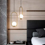 Imagen de Colgante Zurich 1 Luz e27 Dorado con Vidrio 20x50cm.