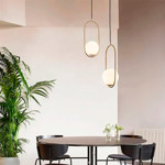 Imagen de Colgante Zurich 1 Luz e27 Dorado con Vidrio 20x50cm.