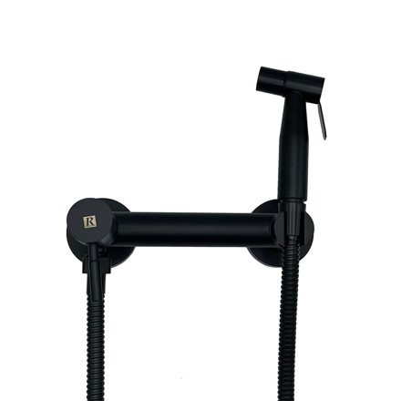 Imagen de DUCHA Higienica Monocomando Palito Negro Rimontti 15cm 3 Años de Garantia