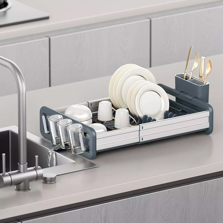 Imagen de ESCURREPLATOS de Mesada GALA Extensible 34.5-53.5x35x11.5cm H