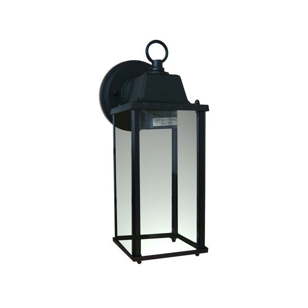Imagen de FAROL Pared Metal/Vid 4 caras abierto p/abajo
