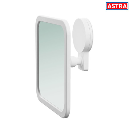 Imagen de ESPEJO Para ducha Blanco con Ventosa Adhesiva Astra 17x17x7cm Prof.