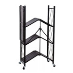 Imagen de ESTANTERIA x 4 Plegable Metalica Negra