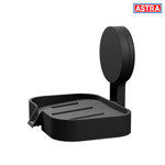 Imagen de JABONERA Negra con Ventosa Adhesiva Astra 13.5x11x11.5cm H