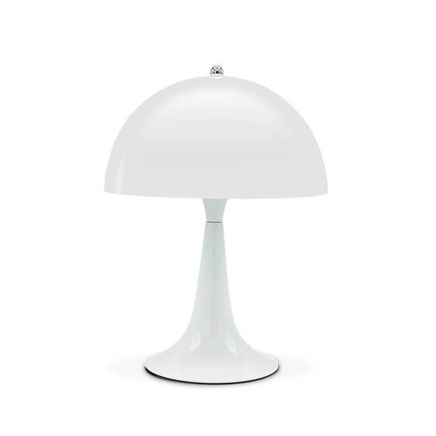 Imagen de LAMPARA de mesa Hongo Metal Blanca 36cm h