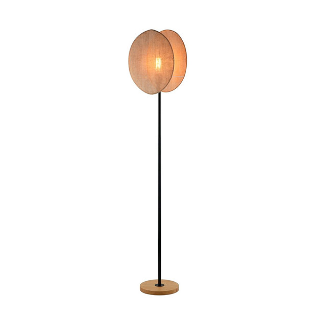 Imagen de LAMPARA de Pie Tela/Madera Beige 168cm H