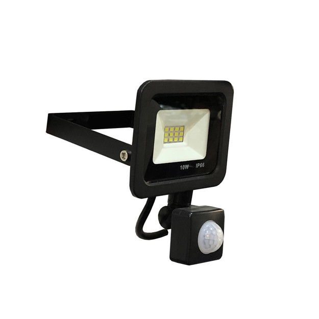 Imagen de LED Reflector 10w c/Sensor Negro Frio DENSE IP66