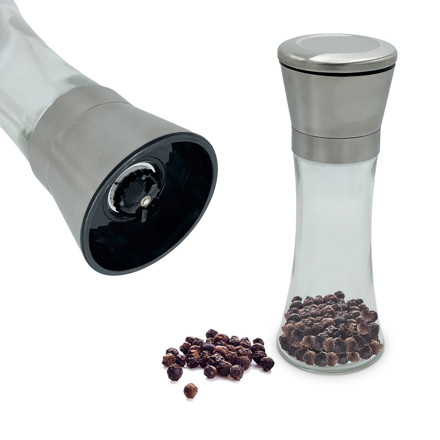 Imagen de MOLINILLO de Vidrio Pimienta c/Tapa 19hx6.5Ø