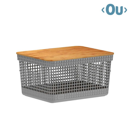 Imagen de Organizador Bambu 8Lts GRIS GRID Ou