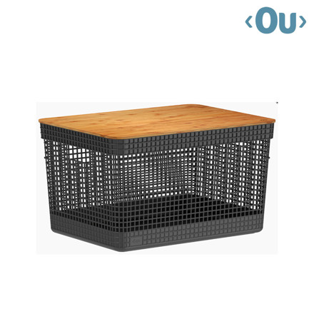 Imagen de Organizador Bambu 8Lts NEGRO GRID Ou