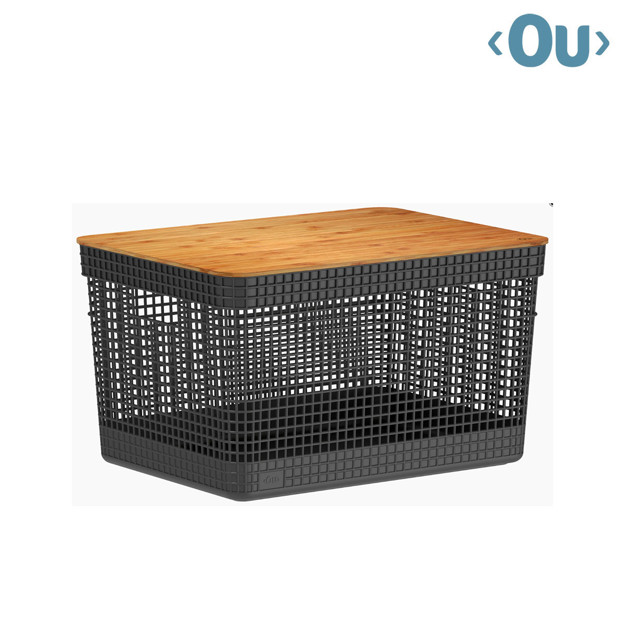 Imagen de Organizador Bambu 8Lts NEGRO GRID Ou