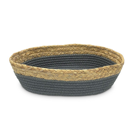 Imagen de Organizador Oval Grande Fibras Bicolor 35x24x10cm H