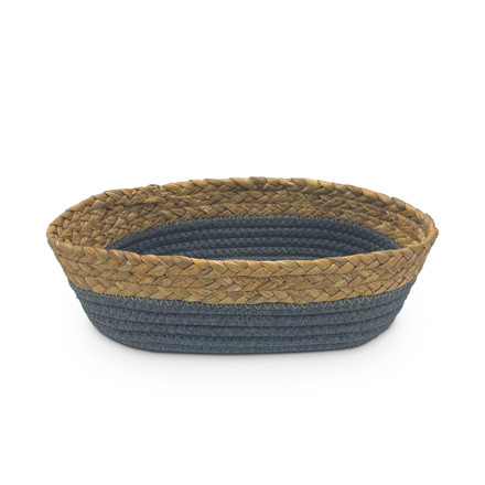 Imagen de OrganizadorOval Chico Fibras Bicolor 29x19x8cm H