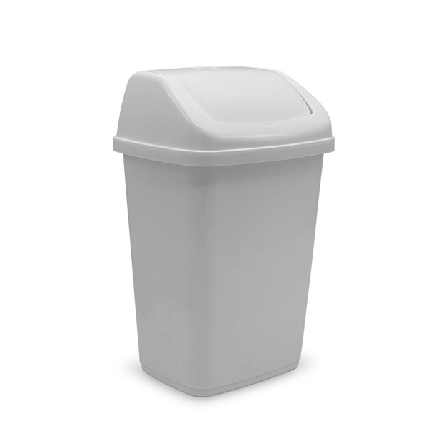 Imagen de PAPELERA Rectang. 5 Lts Tapa Vaiven Blanca