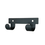 Imagen de PERCHA Ducasse 2 Ganchos Acero Negro 12x3.5x4.5cm H