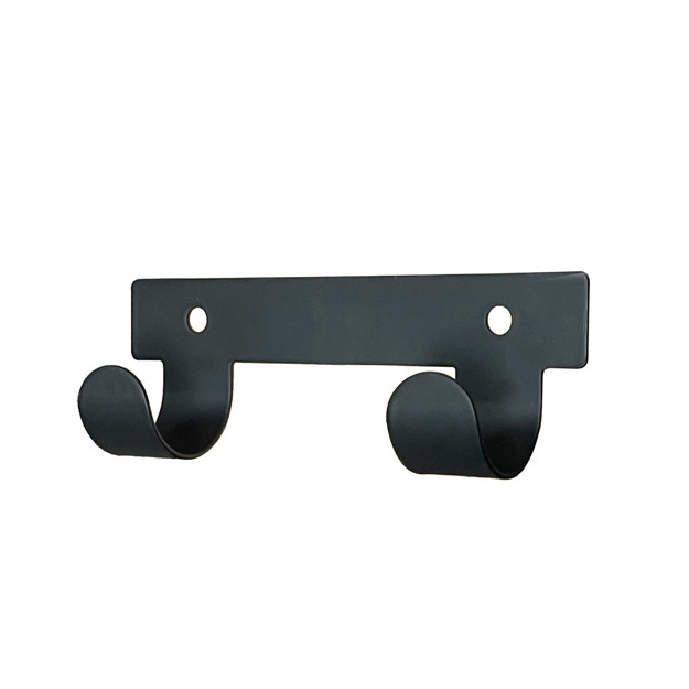 Imagen de PERCHA Ducasse 2 Ganchos Acero Negro 12x3.5x4.5cm H