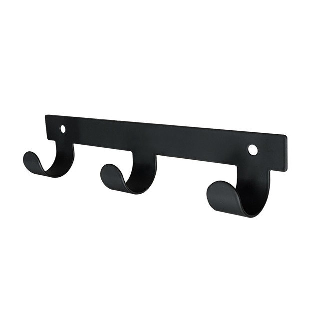 Imagen de PERCHA Ducasse 3 Ganchos Acero Negro 20x3.5x4.5cm H