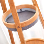 Imagen de PERCHERO de Pie Bamboo con canasto y estante 35x41x169cm H