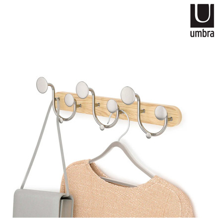 Imagen de PERCHERO Pared Melody 3 Ganchos Nat./Nkl UMBRA 42.9x7.5x12.7cm