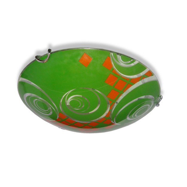 Imagen de PLAFON 30cm Vidrio Kiwi E27x2